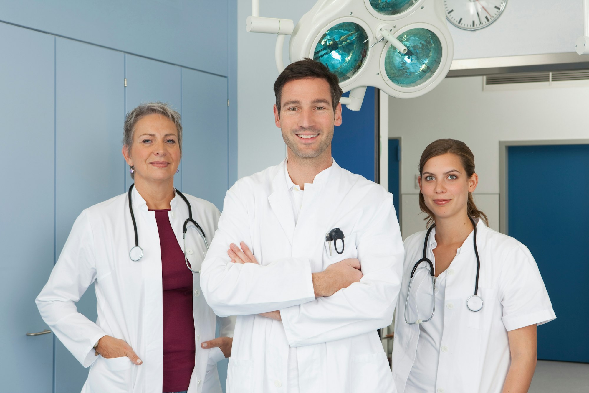 Medical team in hospital, portrait